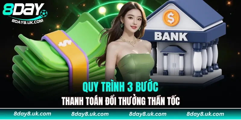 Quy trình 3 bước thanh toán đổi thưởng thần tốc